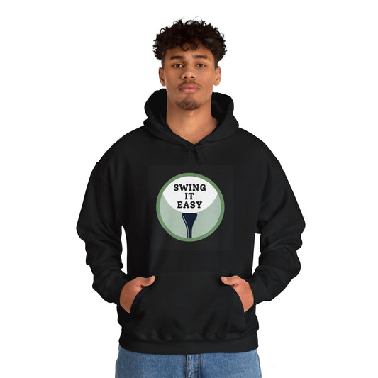 Swing It Easy Unisex Hooded Sweatshirt - Perfect for Golf Lovers